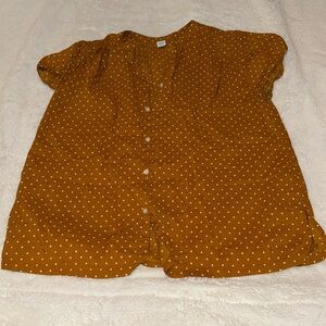 Orange brown, button down